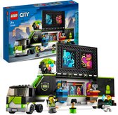 LEGO City e-sports toernooi truck met openklapbare schermen, speelfiguren en console. "LEGO City"