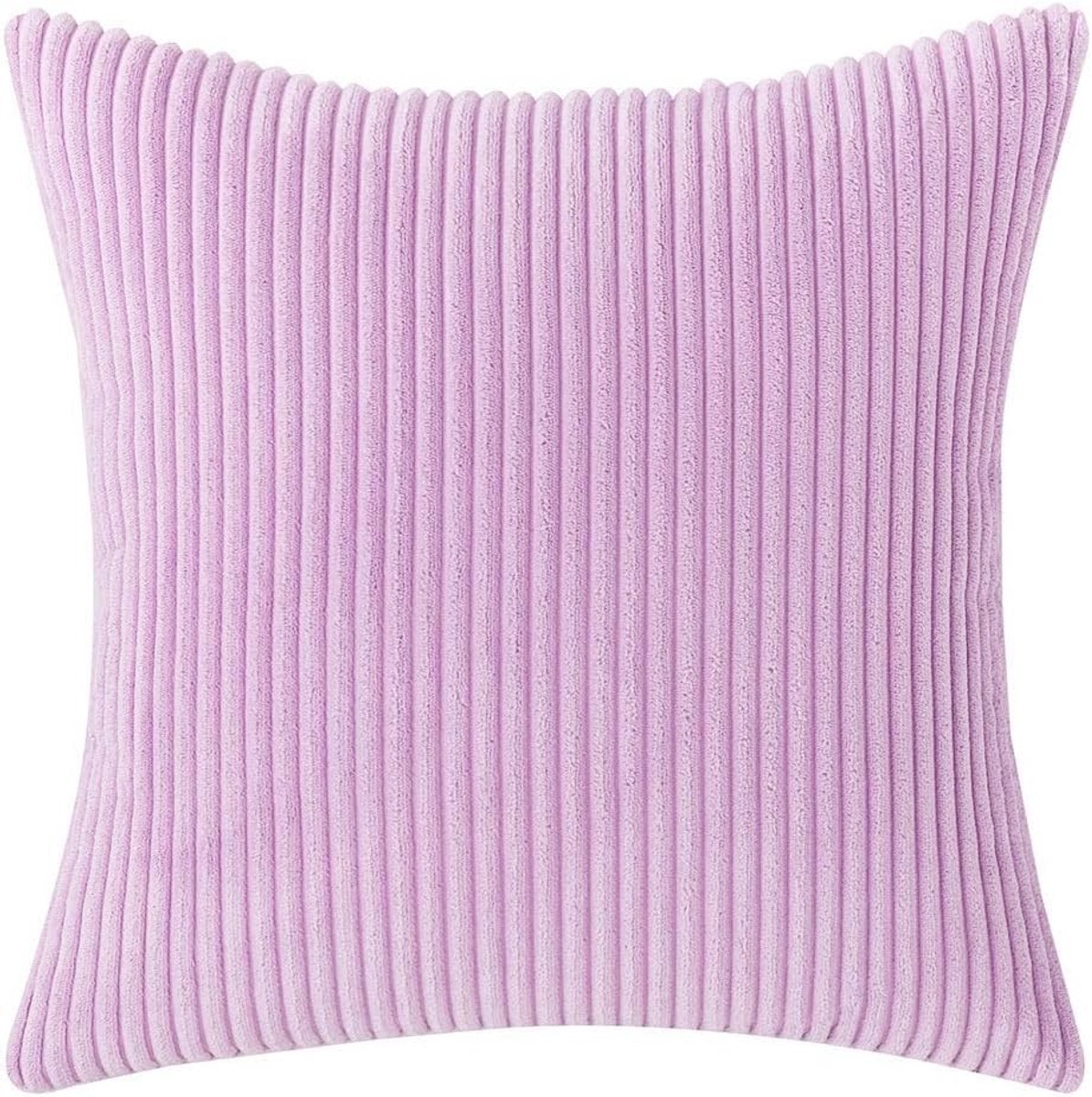 Set van 2 decoratieve kussenslopen van corduroy voor Kerstmis, 40 x 40 cm, sierkussens voor bank en slaapkamer, paars en stijlvol