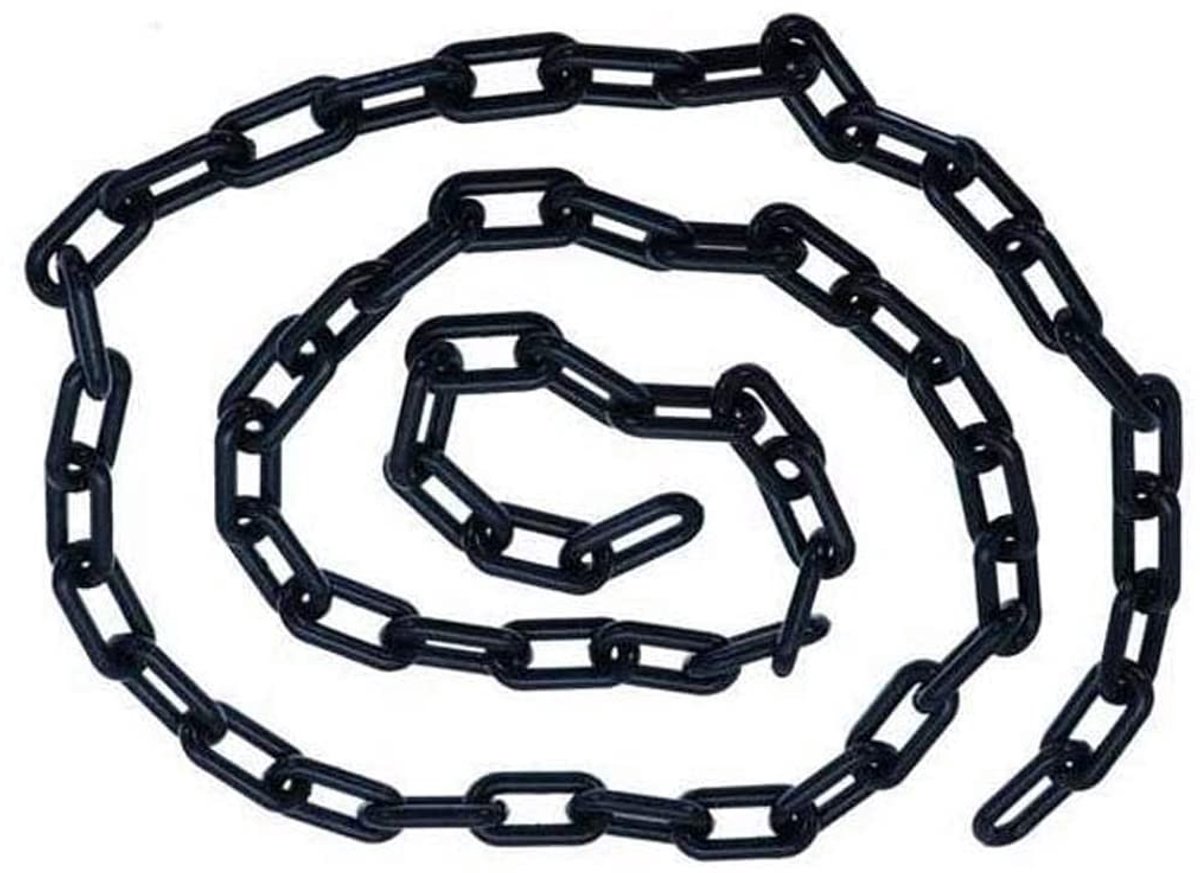 Veilige Plastic Kettingafsluitingen voor Parkeerplaatsen en Tuinhekken - 2m x 10mm - Zwart, Decoratief en Duurzaam