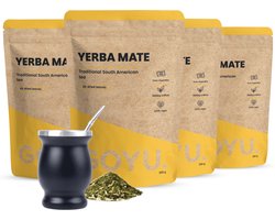 Cupplement Yerba Mate Thee Set Met Bombilla Combideal 4x 250 gram - Ongerookt – Maté