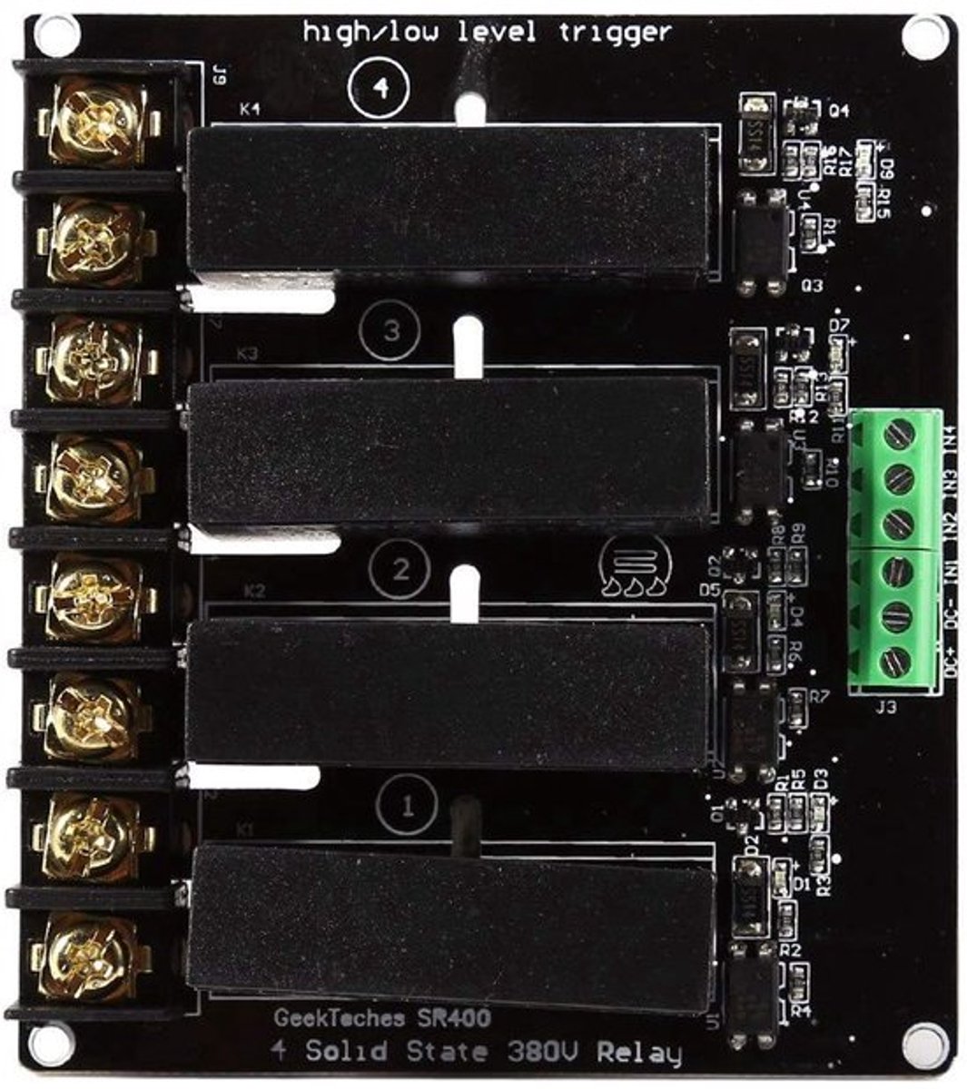 Allecto - Solid State Relaismodule - 380 V 8A - Hoge en Lage Niveau Trigger