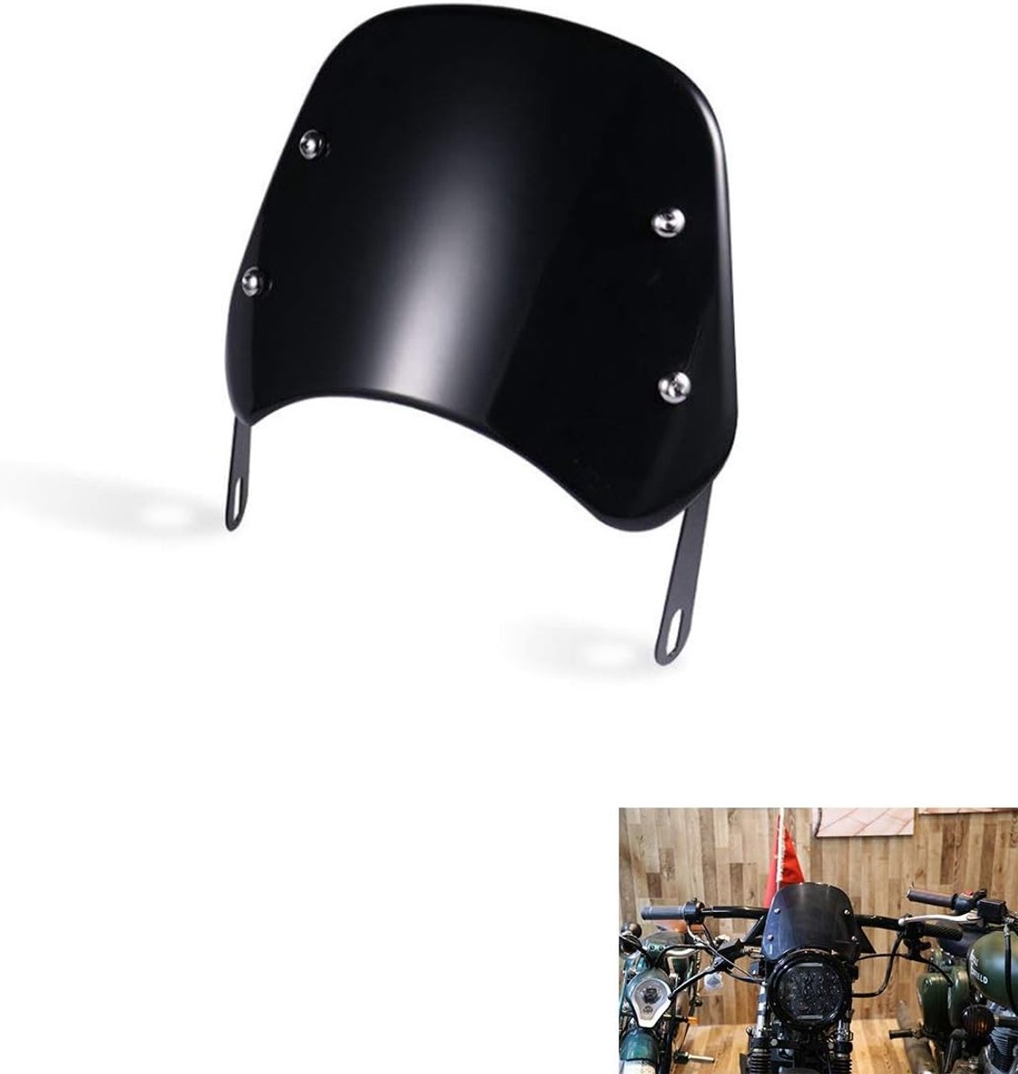 Motorfiets Windbescherming en Winddeflector voor 5-7 Inch Koplampen, Zwart, Ideaal voor Toer- en Sportmotoren