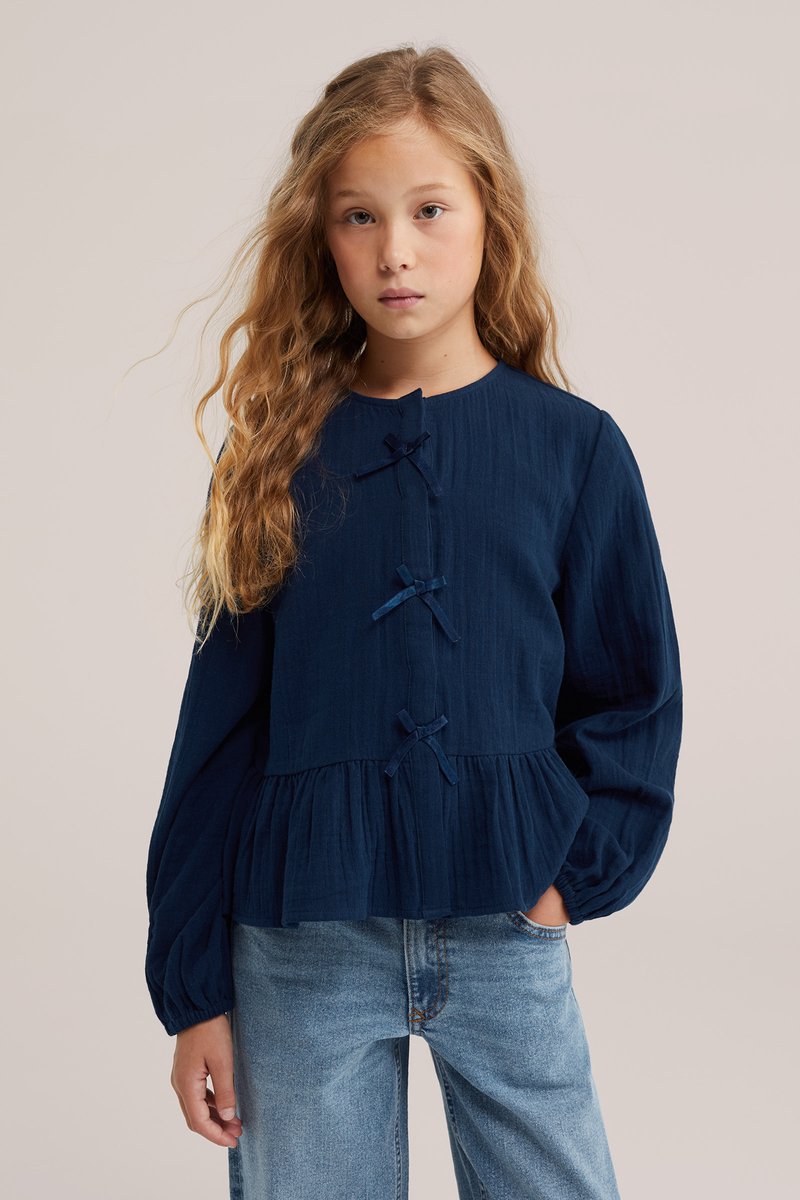 WE Fashion Meisjes blouse met strik