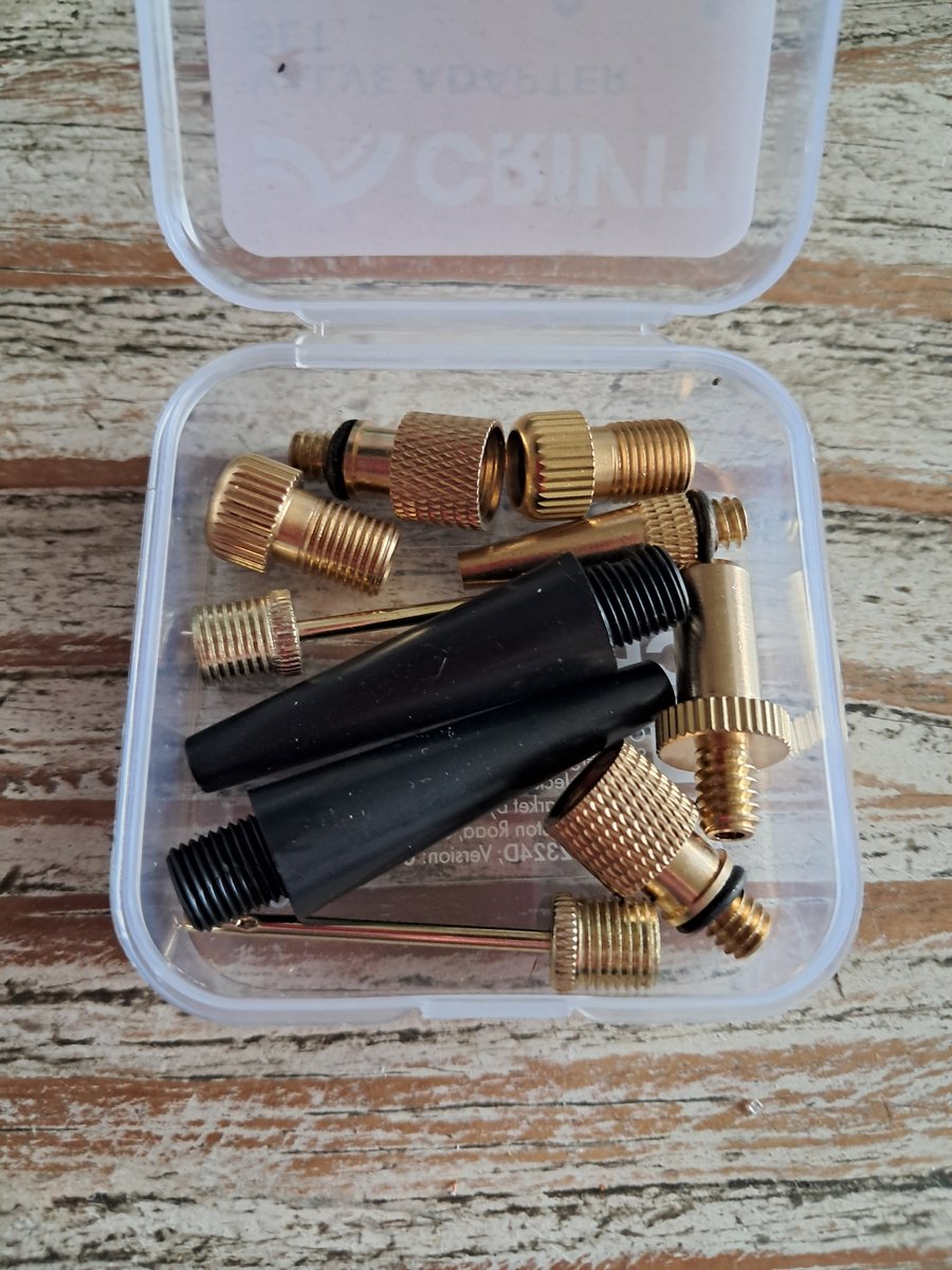 Crivit Fiets Ventiel adapter set 10 delig - fiets opzetstuk - balnaalden