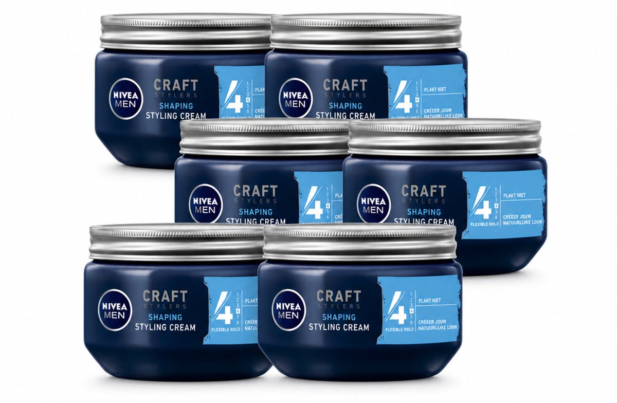 6 x NIVEA MEN - Styling Cream - 150 ml - Voordeelverpakking - 6 stuks