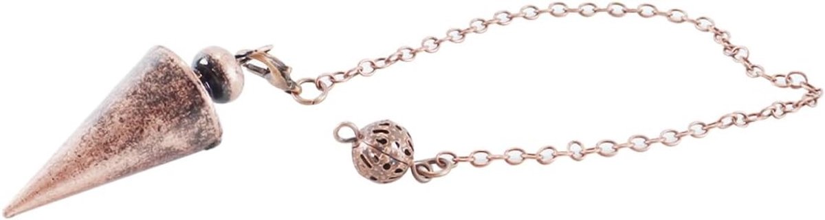 Esoterische metalen pendel met ketting voor genezing, chakra, meditatie, dowsen en waarzeggerij