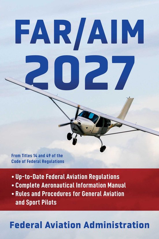 Boek "FAR/AIM 2027" met een klein vliegtuig voor de cover.