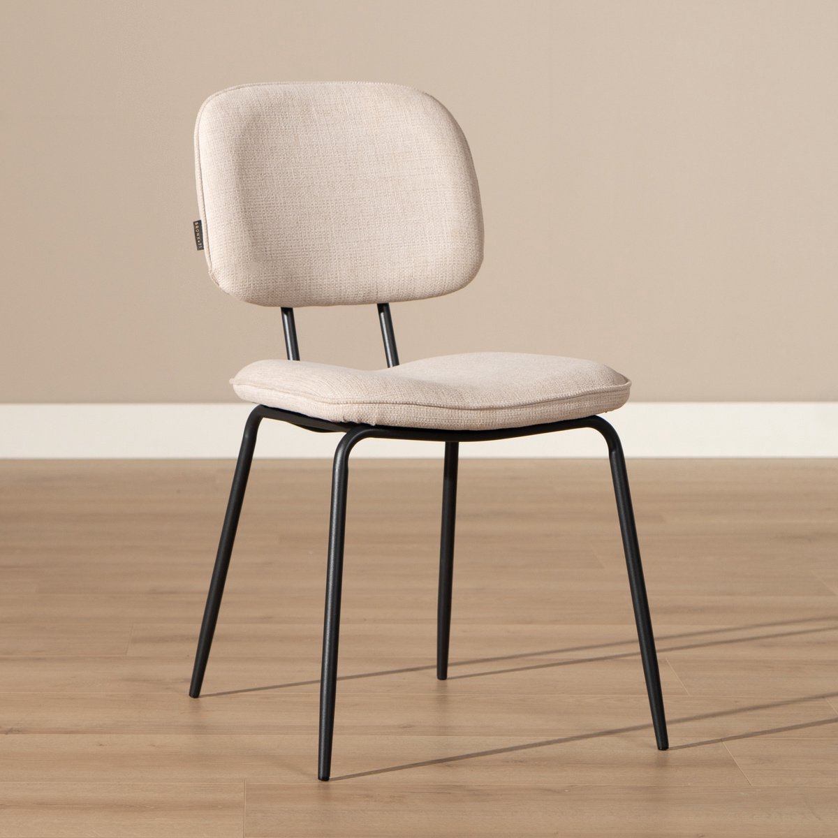 Bronx71 Scandinavische eetkamerstoel Ivar gerecyclede stof beige - stoel