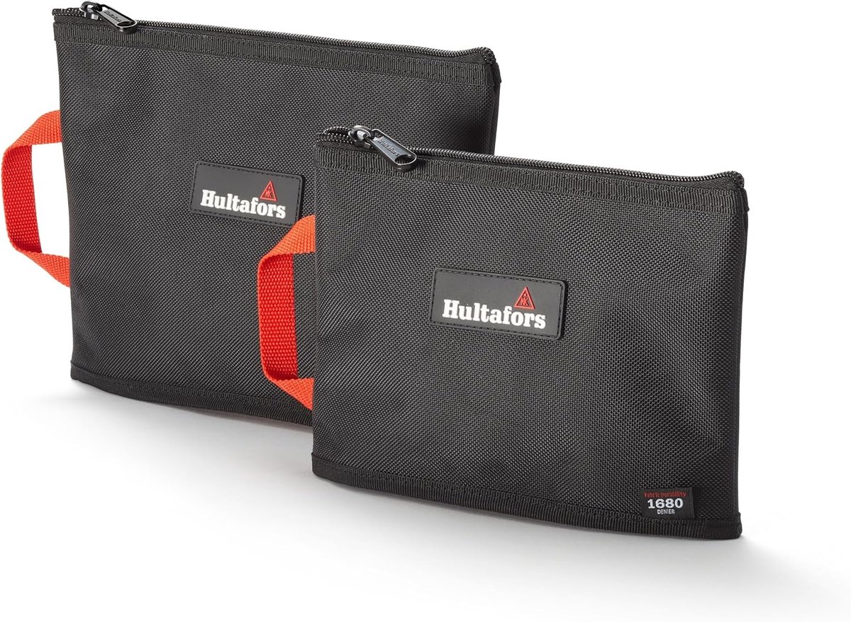 Gereedschapstas riem - Zwart - Set van 2 kleine tassen - 1680 Denier Ballistisch Polyester - Multifunctionele Opbergorganizer