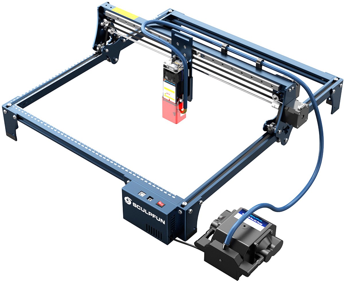 SCULPFUN S30 5W Laser Engraver Cutter, Automatic Air-assist, Replaceable Lens, 32-bit Motherboard, 410x400mm