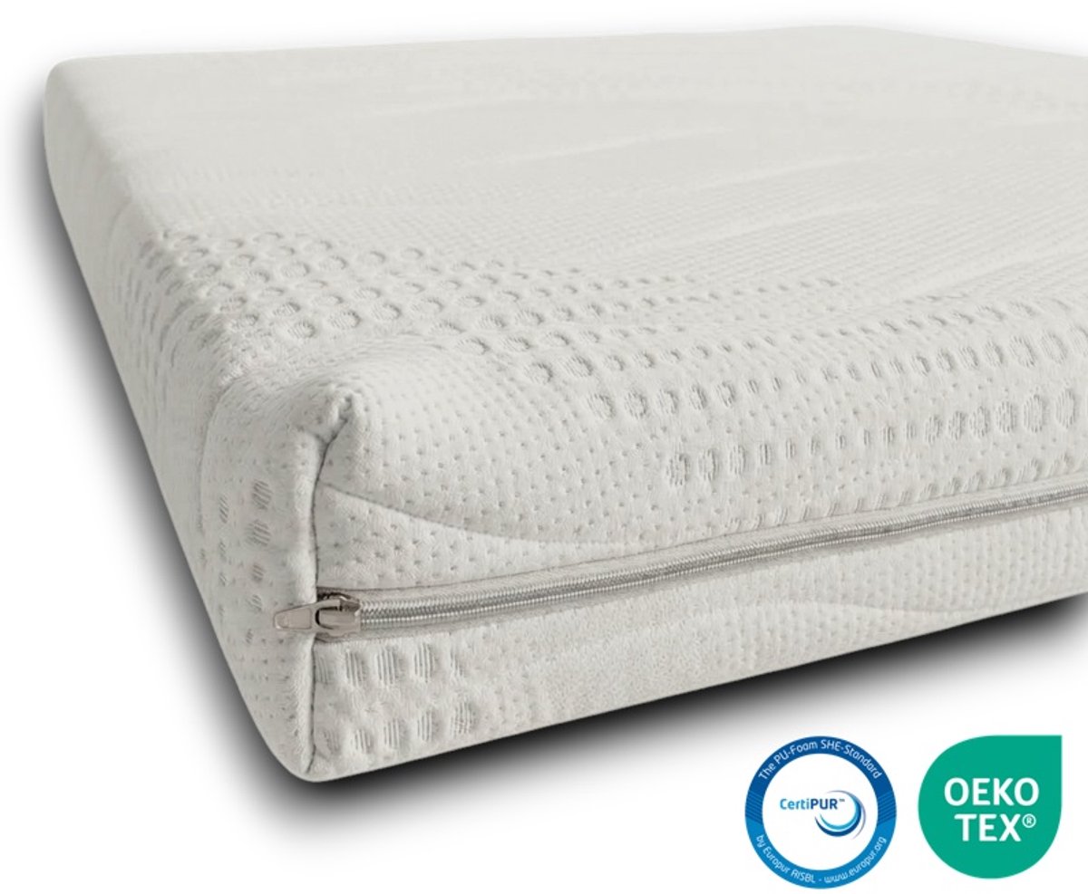Easy Bedden® Hotel topper XL 70x210 Koudschuim HR55 circa 9 cm met Cool & fresh hoes Extra Stevig