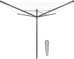 Brabantia Lift-O-Matic Droogmolen - met Metalen Grondanker - 50 m - Anthracite