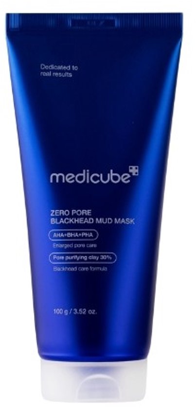 Donkerblauwe tube van Medicube Zero Pore Blackhead Mud Mask, 100g.