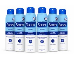 Sanex - Dermo - Extra Control - Anti-Transpirant - Deodorant Spray – 48H Bescherming – 6x250ml