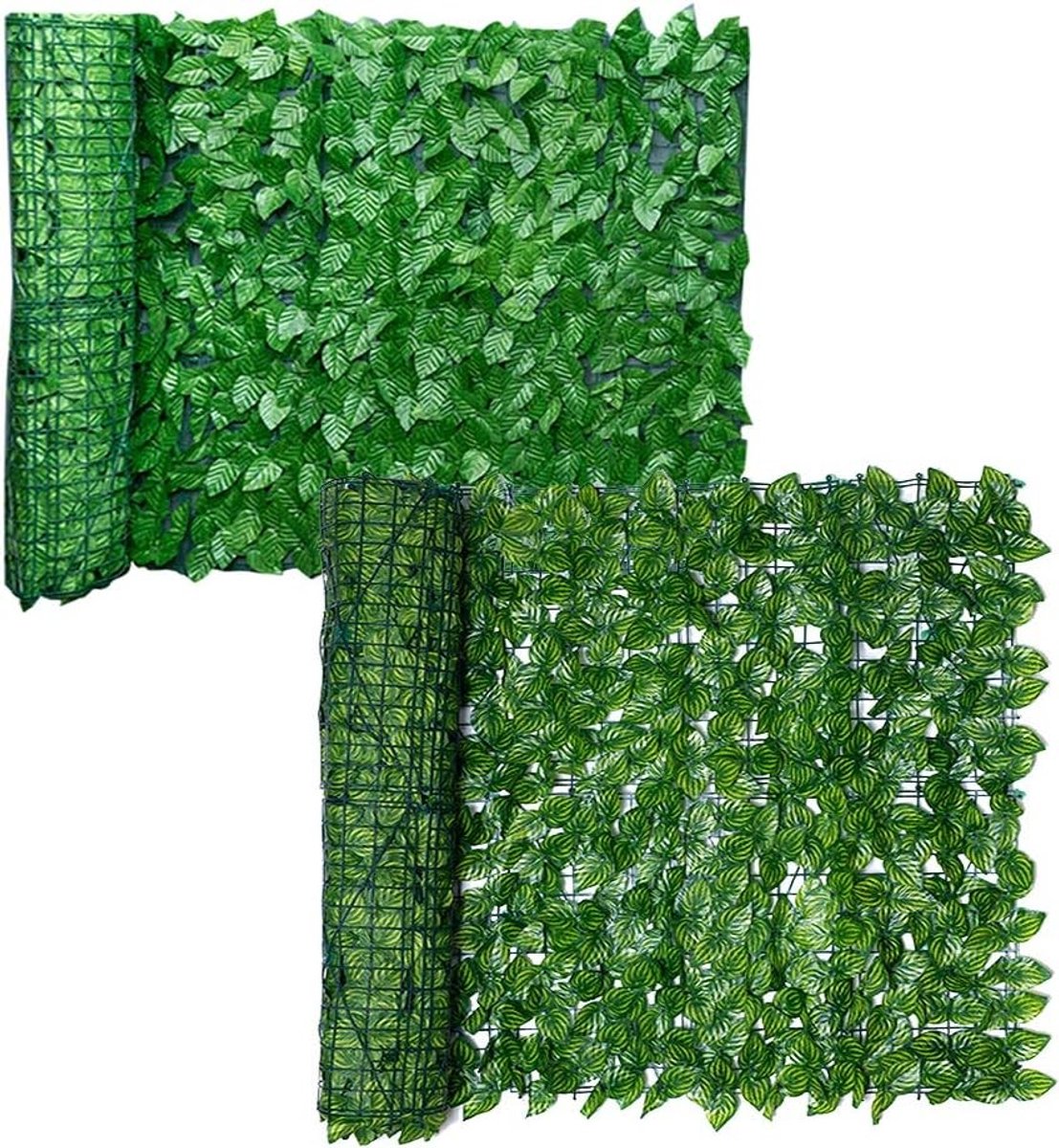 Schermrol van Kunstmatige Bladeren, Weerbestendig Heggen voor Tuin en Balkon, Decoratieve Schutting voor Binnen en Buiten