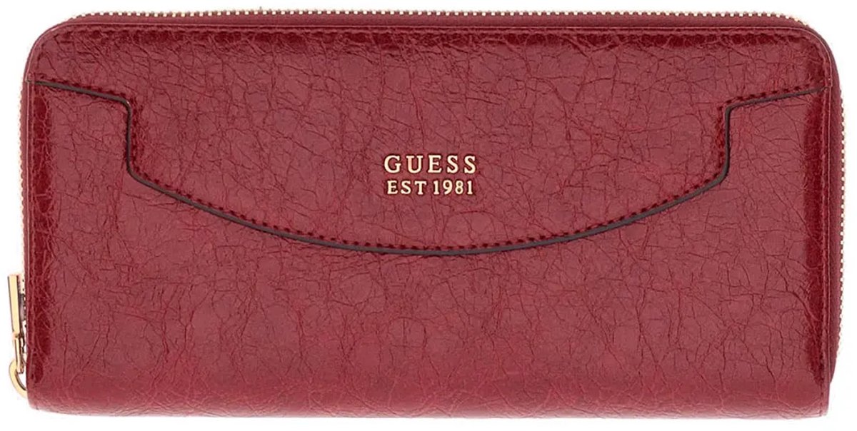GUESS portemonnee Antonia SLG Zip Around Wallet Red donkerrood