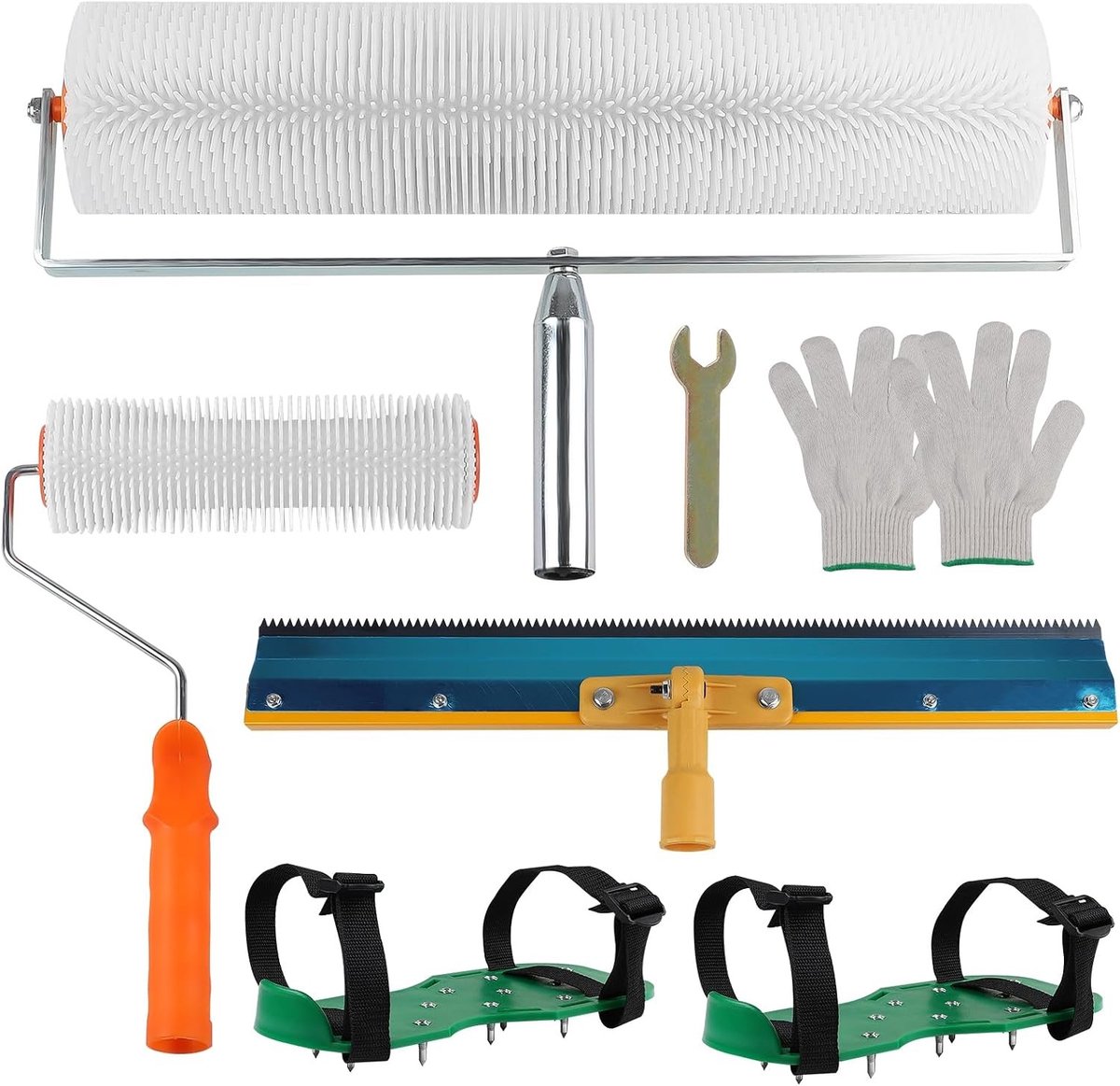 7-delige Set voor Onderlaag Coating - 50CM Prikroller, 30CM Bleed Roller en Squeegee voor Groot Oppervlak en Behangwerk