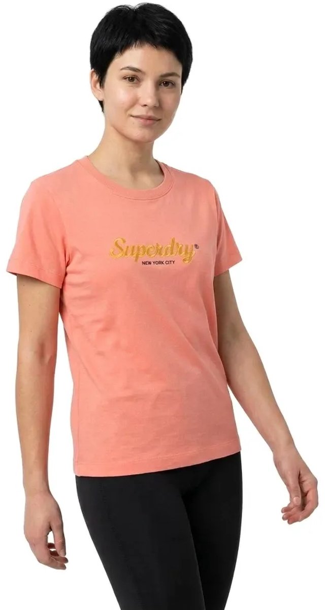 Superdry Country Club ruimvallend T-shirt Dames T-shirts Koraal