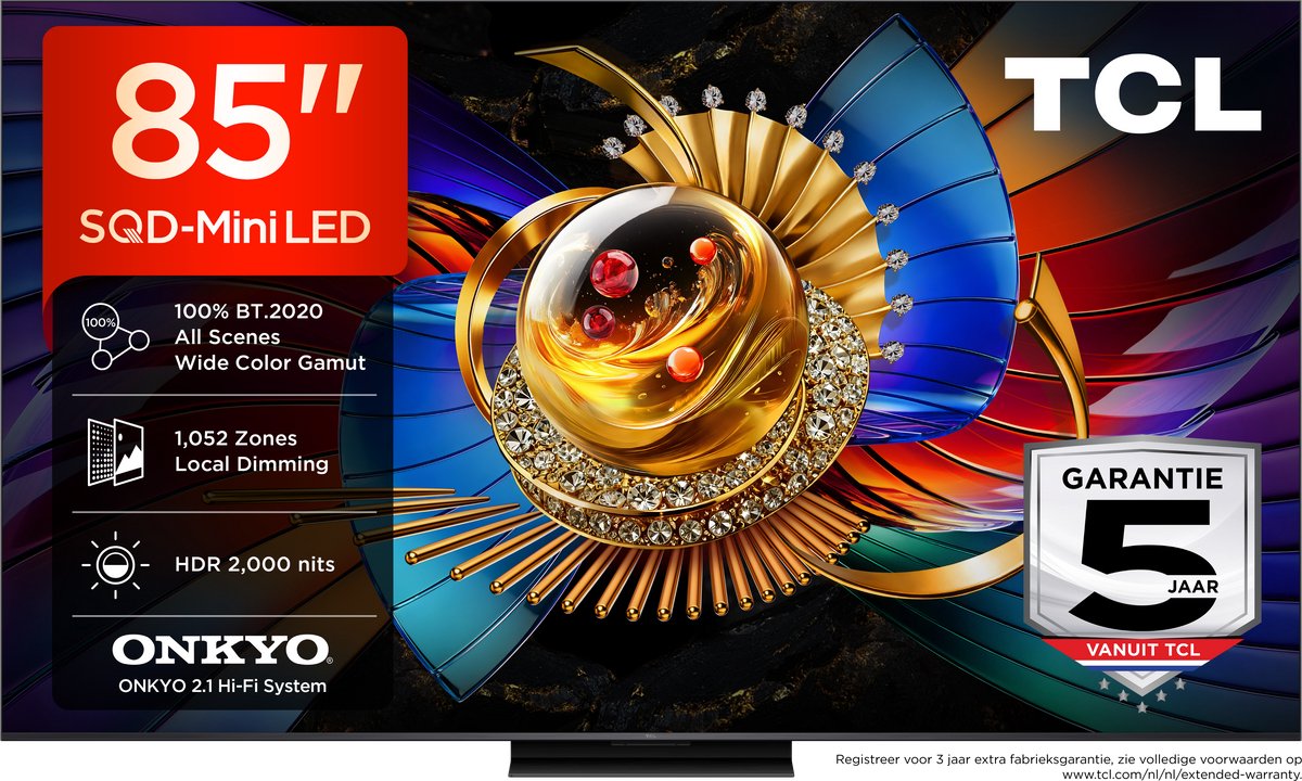 TCL 85Q7D Pro - 85 inch - 4K SQD-MiniLED - 2026 - Smart TV