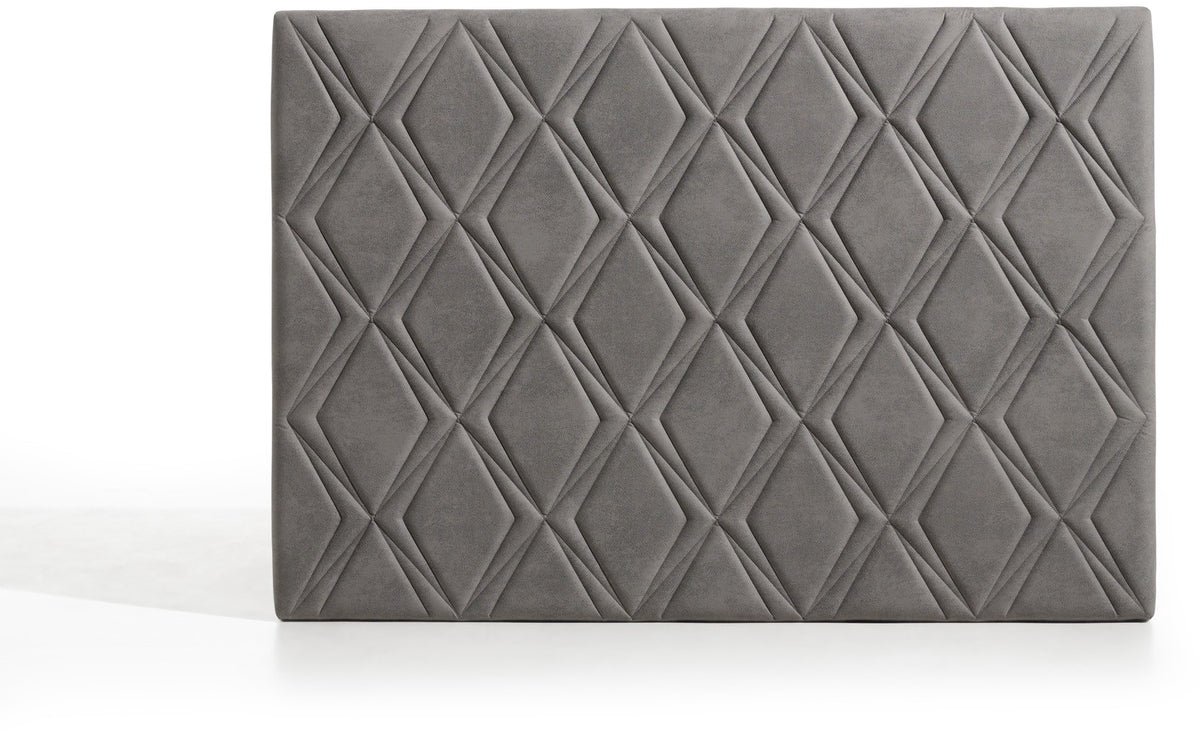 Hoofdbord Rubí voor bed van 140 van grijze stof 154x115x8. Matris