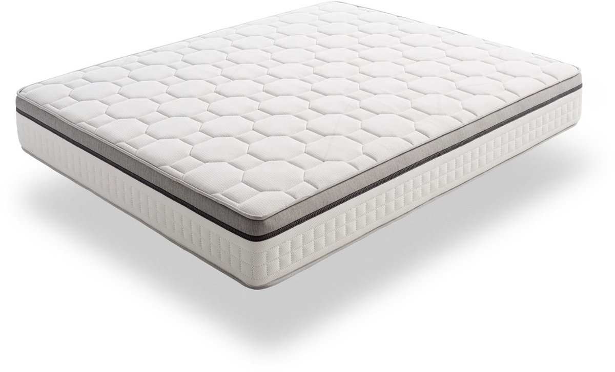 Matris Matras Met Ingepakte Veren Met Visco 150x180 Royal Spring Hoogte 31cm+/-2. Matris Blanco