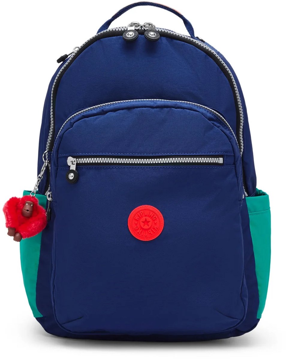 Kipling SEOUL Rugzak - 27Liter - Escape Blue Bl ock