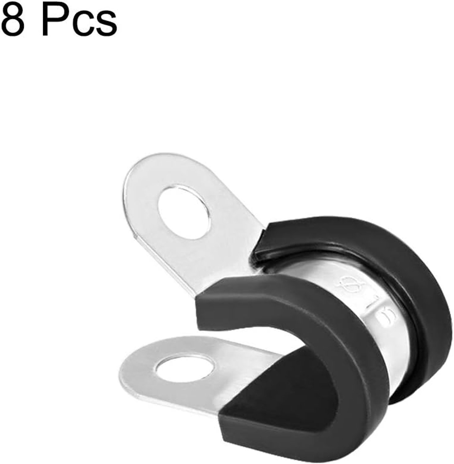 klem 6 mm - roestvrij staal - rubber bekleed - voor isolatie 8 stuks - ServiceTopper