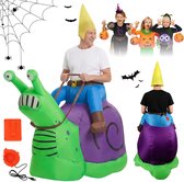 Opblaas Kostuum Zittend Op Slak - Opblaasbaar Pak Voor Volwassenen - Slakkenpak Mascotte Opblaaspak - Trekkoord Taille - 150-190 cm - Veelzijdig Feestpak - Voor Halloween & Themafeesten & Carnaval & Cosplay - Dames & Heren