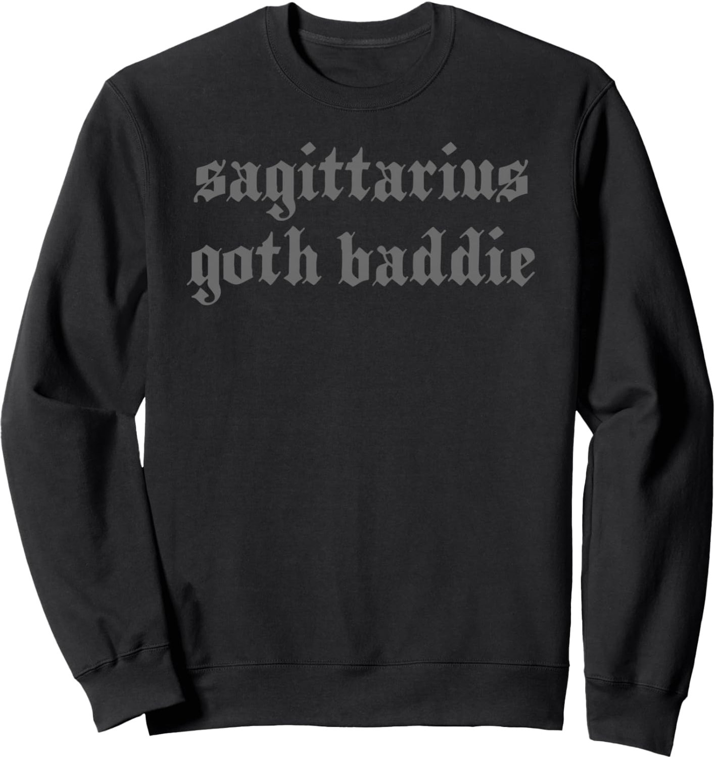 Sweatshirt met Tekst in Gotische Stijl