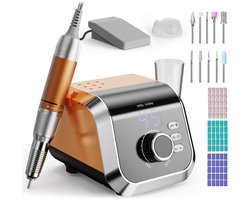 HOMEASY Elektrische nagelfrees - 45.000 tpm - Met voetpedaal