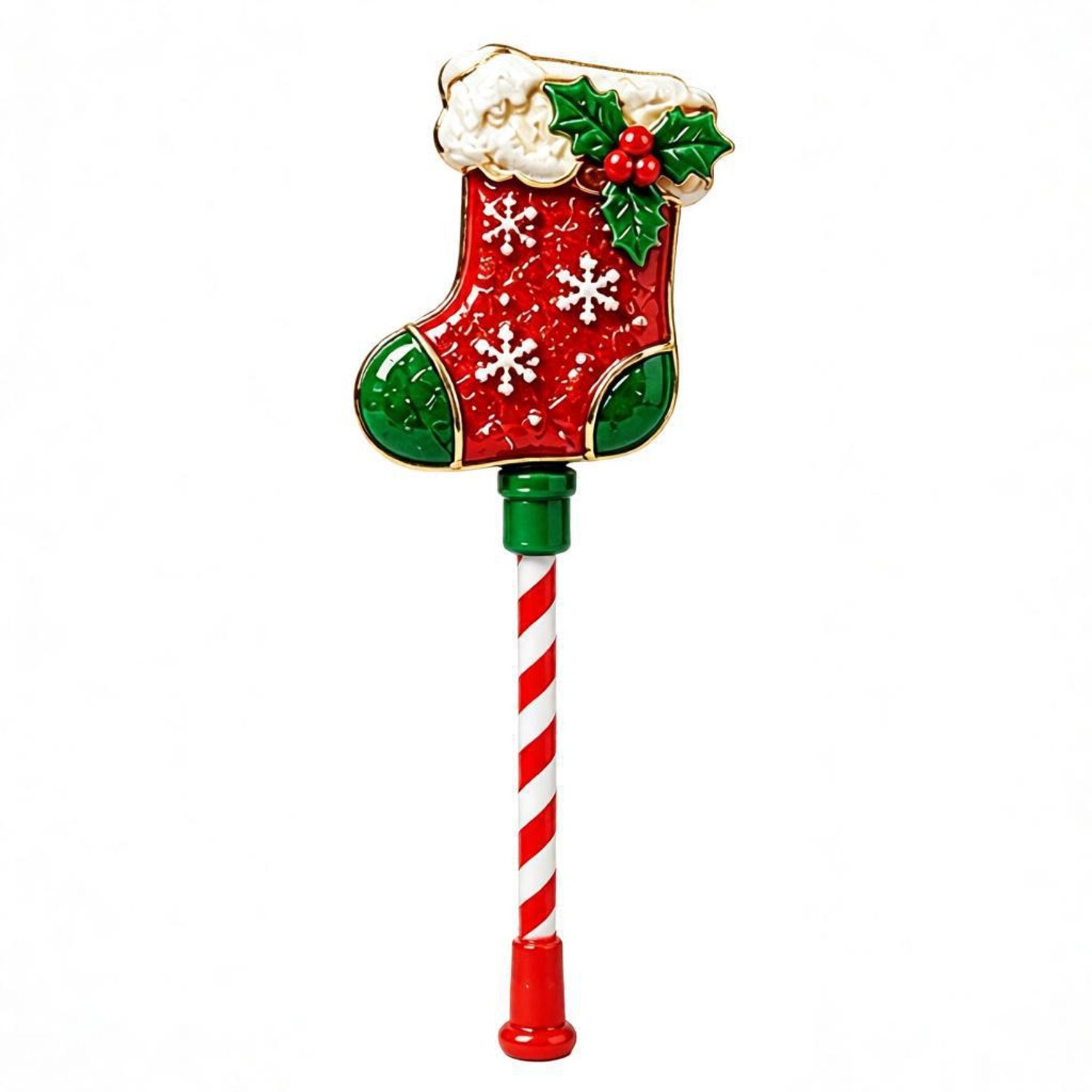 Kerst Tap‑to‑Pay kaarthouder toverstaf 14.5 inch 3D‑geprint PLA Feestelijke betaalstok voor winkels café en feesten