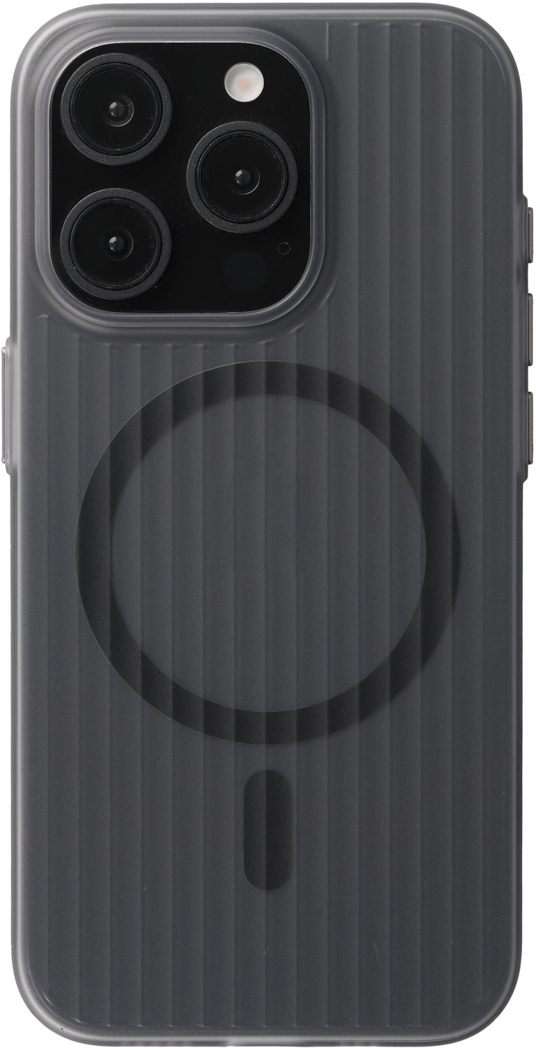 Accezz Hoesje - Geschikt voor Apple iPhone 15 Pro - Lite Backcover geschikt voor MagSafe - Fluted - Smokey Matte