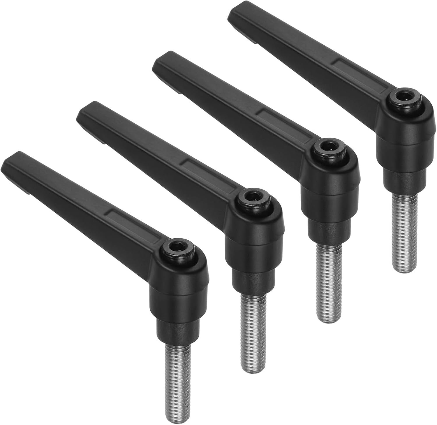 Klemhendelgrepen M8 x 25 mm - roestvrij staal 304 - verstelbaar met vergrendelingsknop - 4 stuks - ServiceTopper