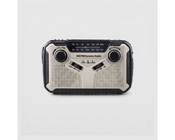 INHEIM® Beacon Noodradio - AM/FM Solar Opwindbaar - Powerbank - Zonneenergie - Noodpakket - Met Zaklamp - Opwindbaar