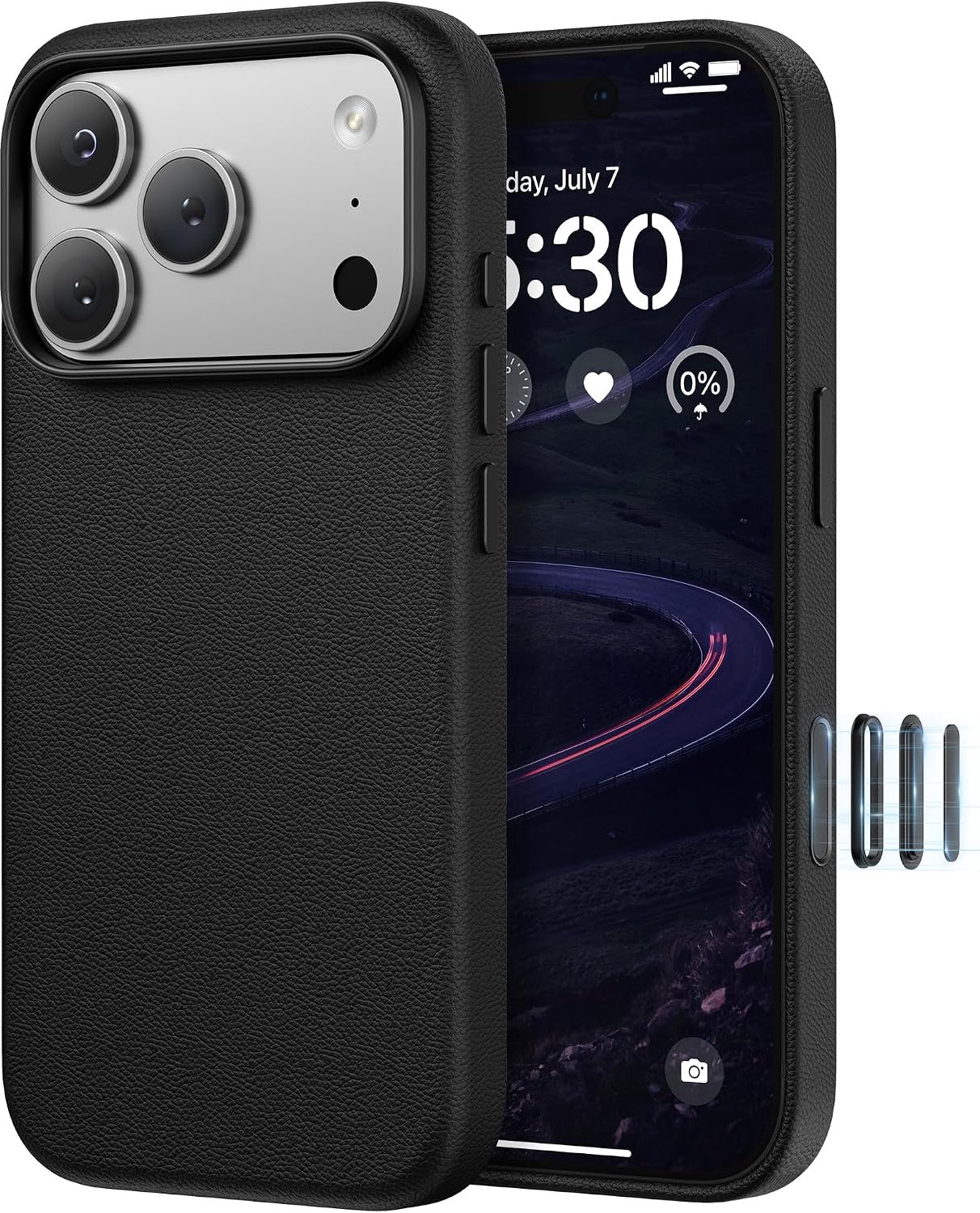 Zandarix Hoesje Geschikt voor - Apple iPhone 18 Pro Max - Back Cover Hoesje - Hoogwaardig Kunstleer - Geschikt voor Mag - Cameraknop - Zwart