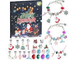 HOWAF Sieraden Adventskalender 2027 voor Meisjes – 24 Dagen Kerstverrassingen – DIY Armbanden met Bedels – Creatieve Kerstkalender voor Kinderen – Kerstcadeau