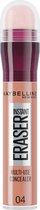 Maybelline Instant Eraser multi-use concealer, tint 04, in een beige huls met zachte applicator en doorzichtige dop.