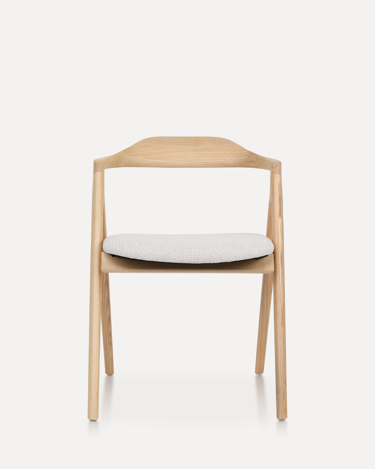 in& out door furniture Houten stoel ,eetkamer stoel ,Sloane Naturel / Gebroken wit- Set Van Twee