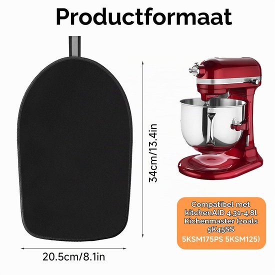 Glijplank voor Kitchens Aids keukenmachine 4,5-5 Qt (4,3 l - 4,8 l), verschuifbare onderlegger voor keukenmachine, ambachtelijke accessoires, glijplank voor Tm6 5K45SS 5KSM125 — afbeelding 2