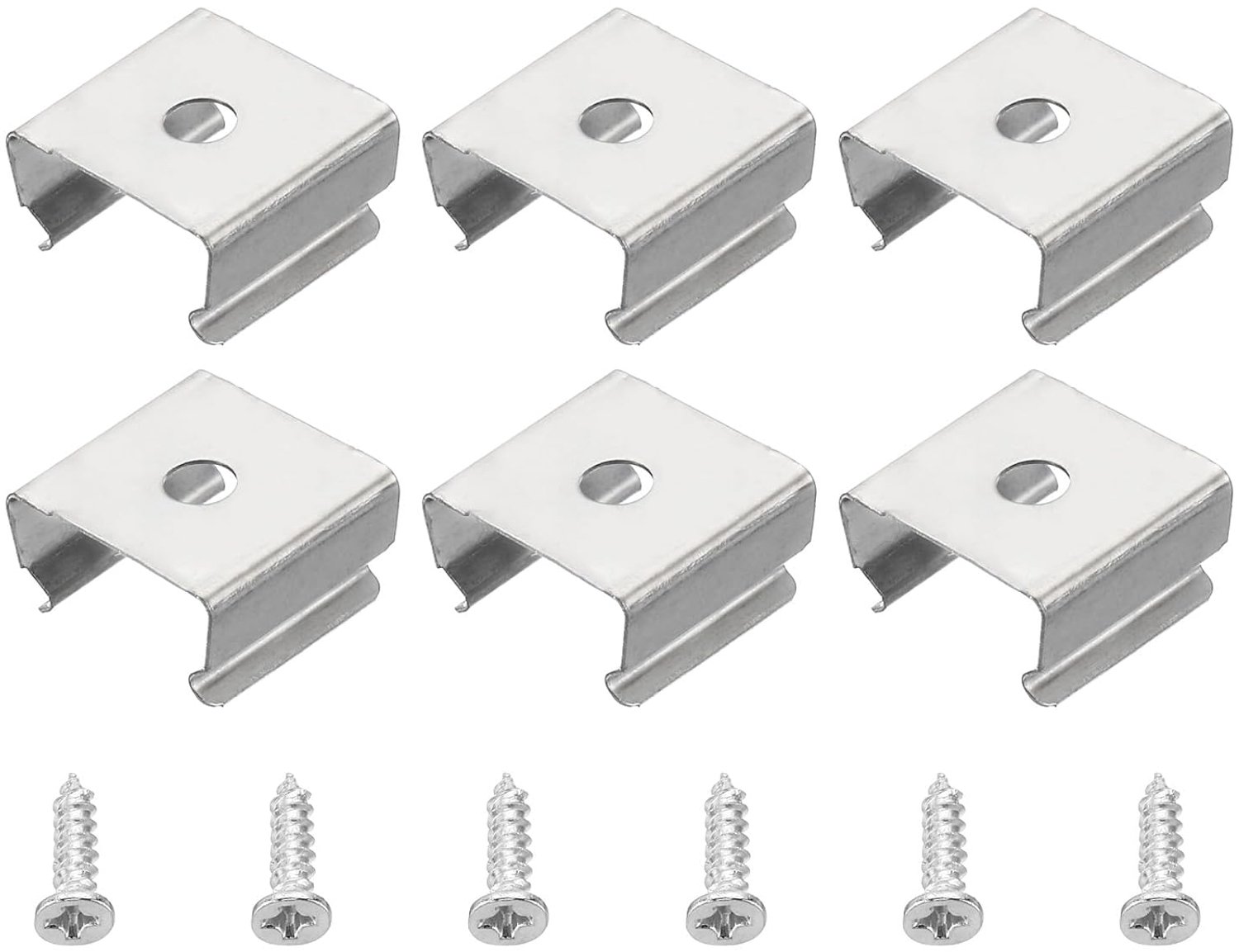Touwlichtclips 13-15 mm - roestvrij staal - wandkanaalmontagebeugel - ideaal voor neonledstrips - 50 stuks - Vemera