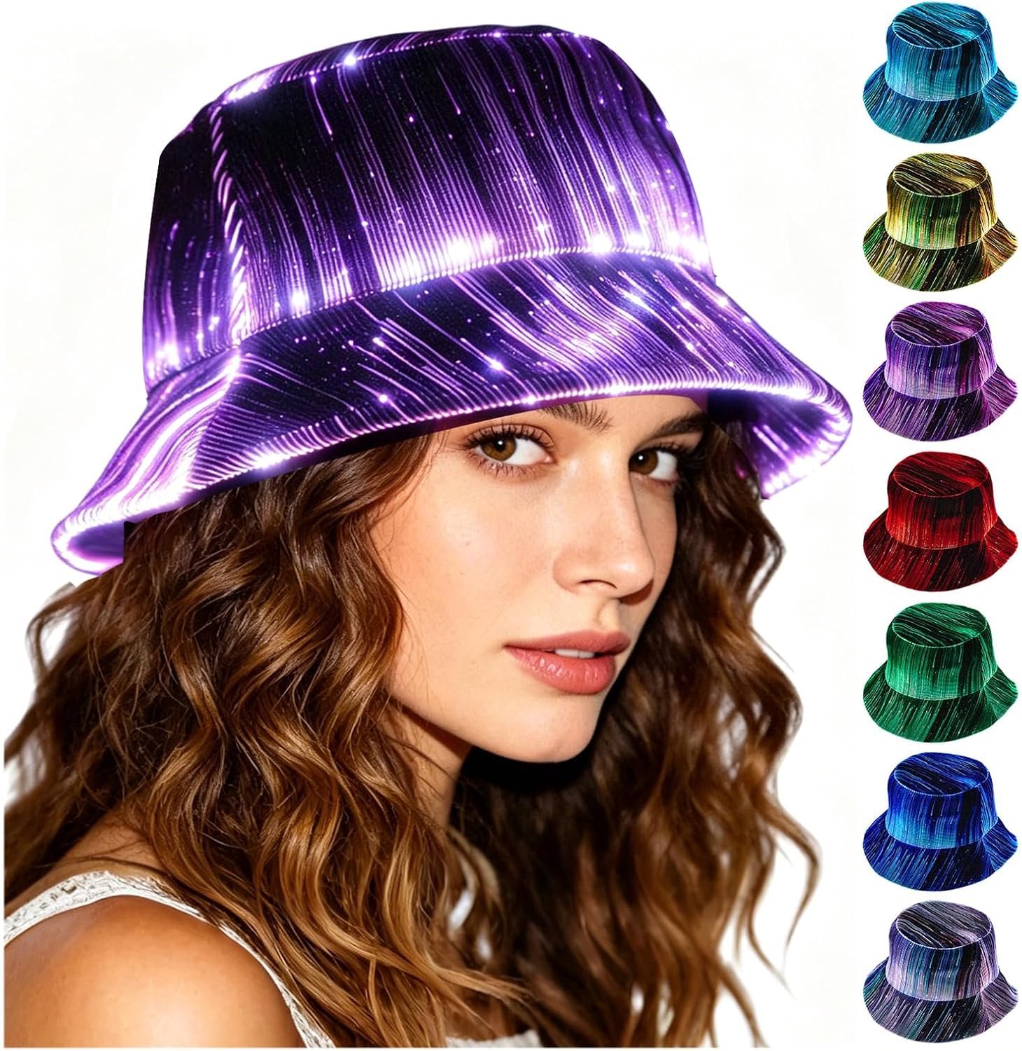 LED-hoed met 7 kleuren, feest hoed