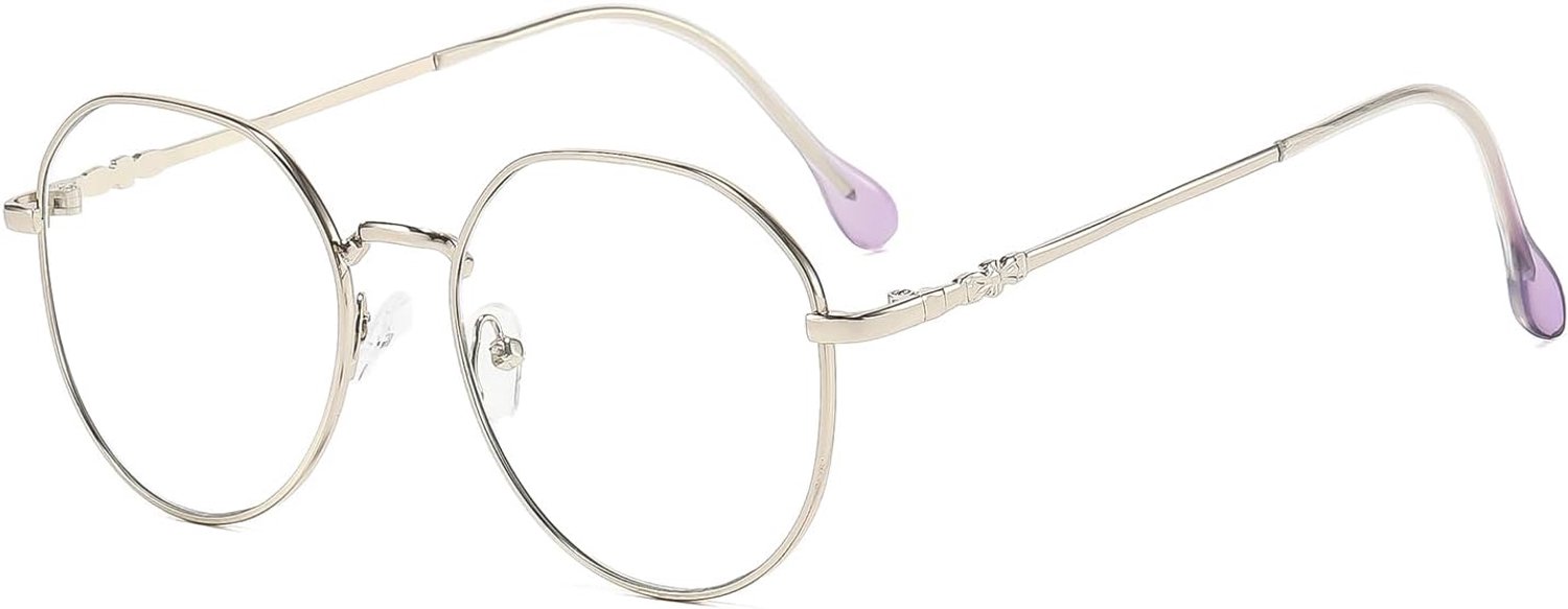 Bijziendheidsbril -6,0 - rond metalen frame - vintage randloos - retro design - m-winkel