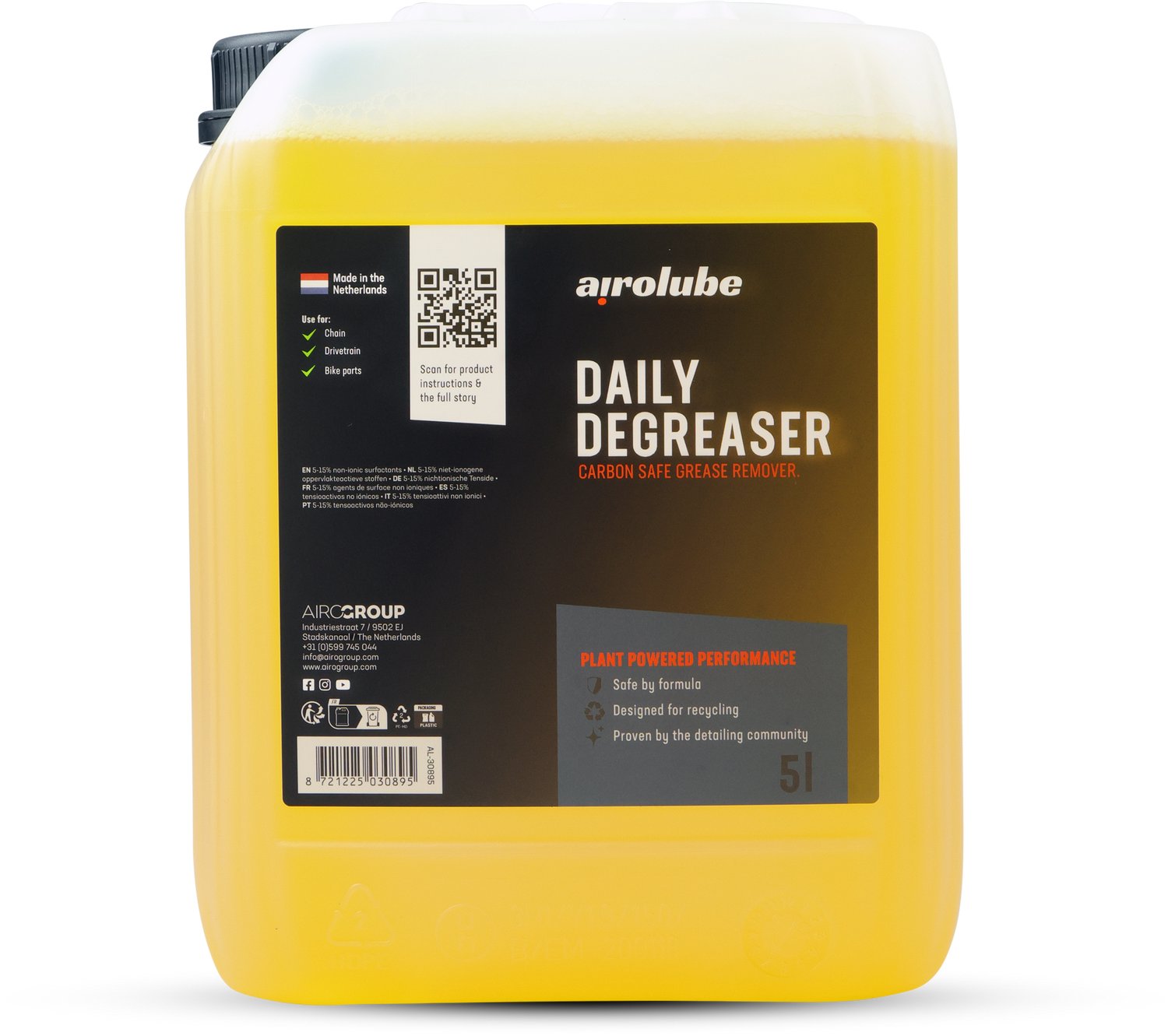 Airolube Daily Degreaser 5L | Super Degreaser | Fietsontvetter voor Ketting en Aandrijflijn