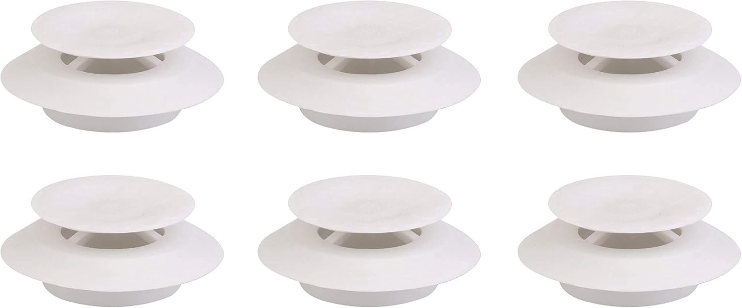 Badkamer afvoerplug 4cm - rubber wit - pop-up stijl - perfect voor wastafel en bad - 6 stuks - m-winkel