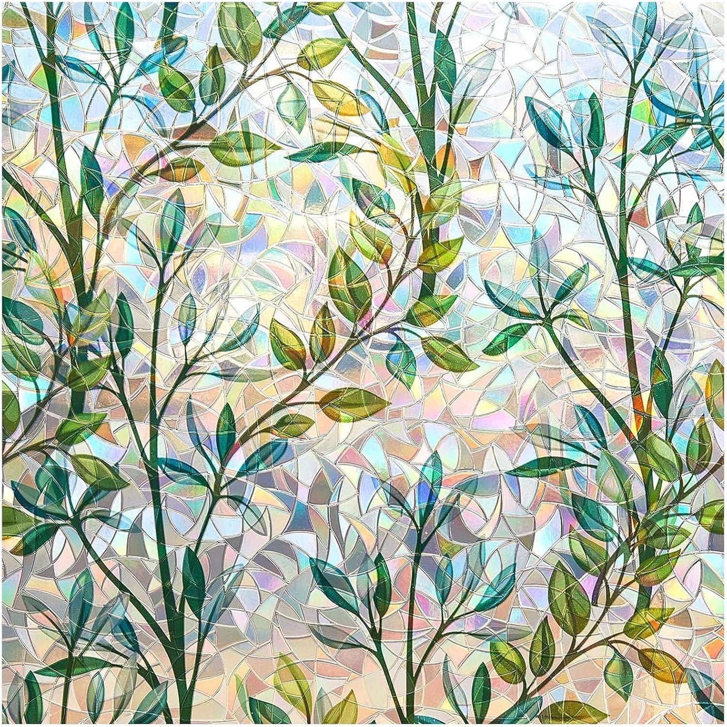 Vensterfolie privacyfolie 30 x 400 cm - bladeren - zelfklevend - voorkomt inkijk en UV-stralen - m-winkel