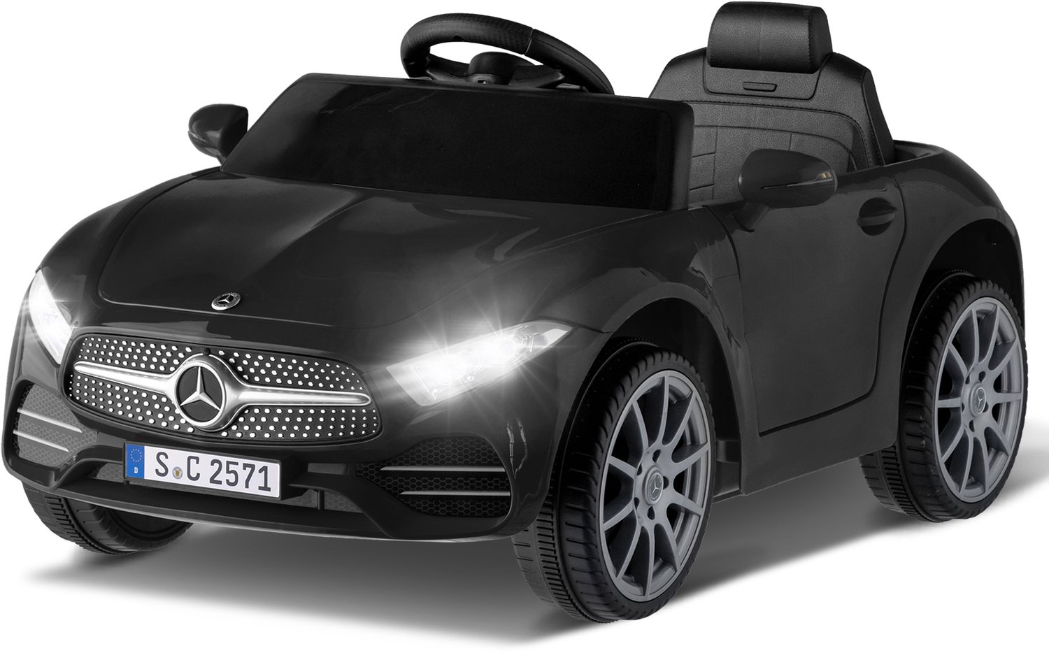 LEADZM Mercedes-Benz CLS 350 elektrische kinderauto met afstandsbediening, 12V, 90x60x40cm, zwart