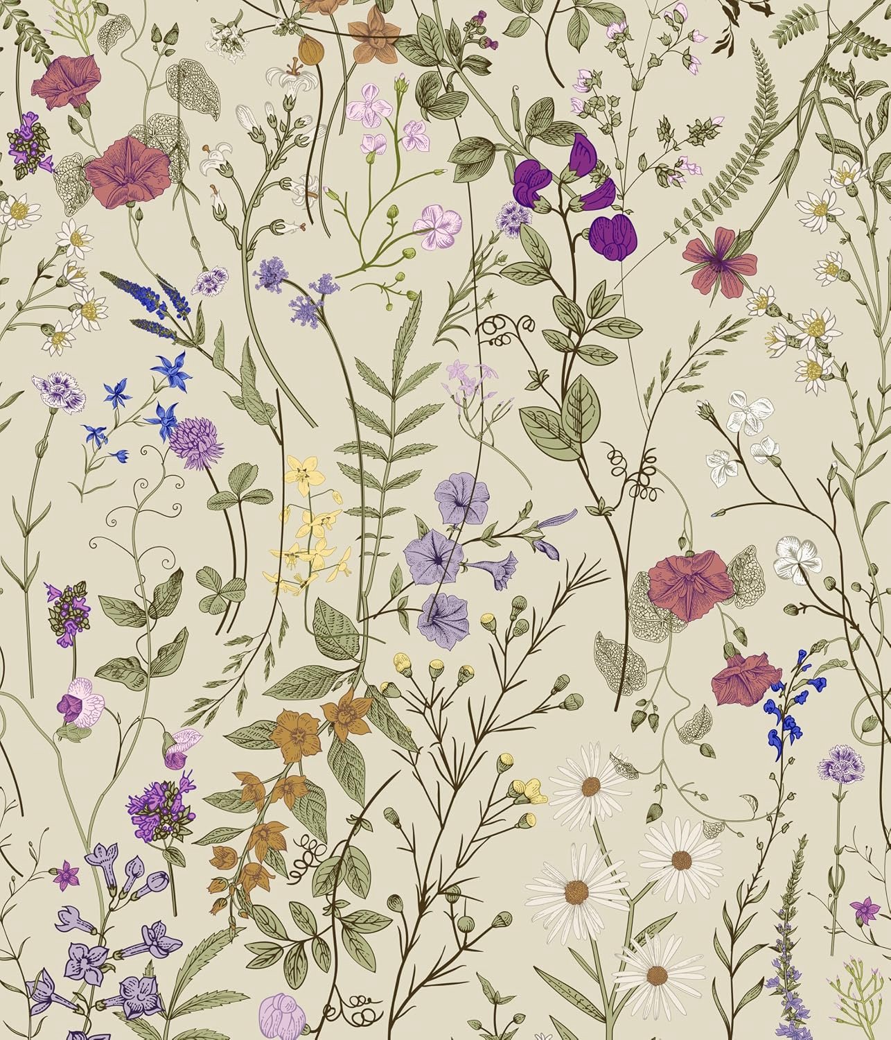 Zelfklevend behang 44 cm x 300 cm - bloemenblad - decoratieve folie - ideaal voor meubels - ServiceTopper