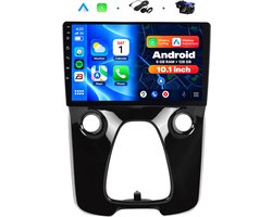 Boscer 2 Din Autoradio - Geschikt voor Toyota Aygo, Citroën C1 & Peugeot 108 (2014-2021) - Draadloos Apple CarPlay & Android Auto - 10.1 Inch HD Touchscreen - 6+128GB - GPS - WiFi, Bluetooth & USB - Achteruitrijcamera & Microfoon
