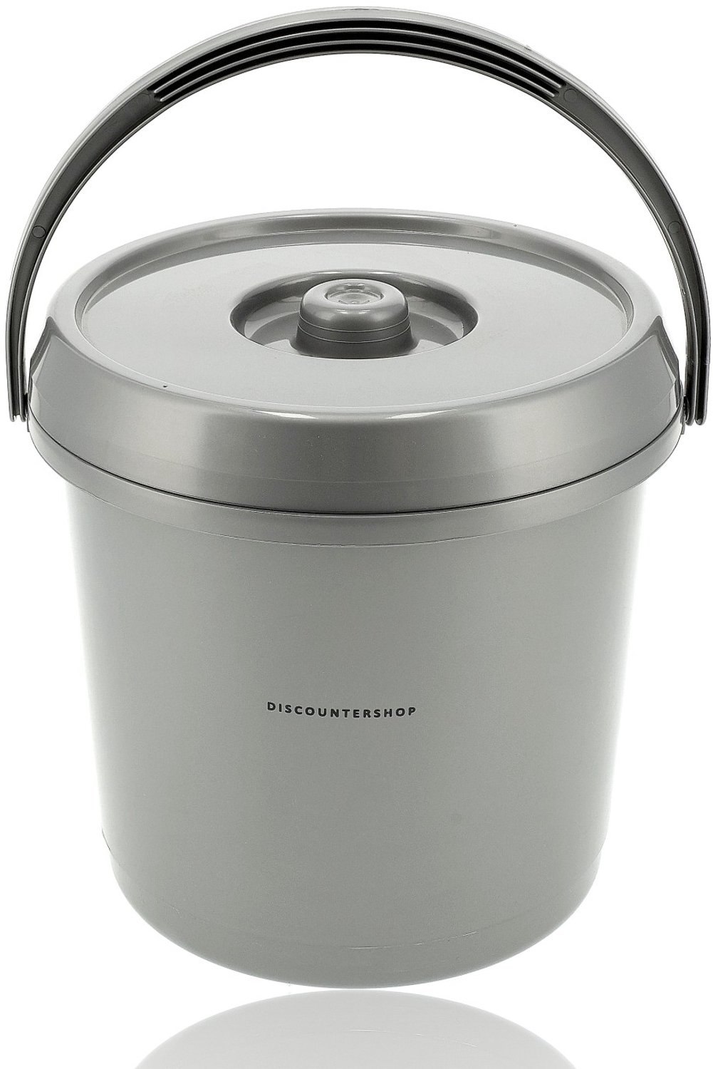 Emmer met Deksel 14 Liter – Zwarte Emmer – Schoonmaakemmer en Dweilemmer – Bouwemmer – Plastic Emmer met Handvat – Afvalemmer / Voeremmer – Antislip – Afsluitbaar