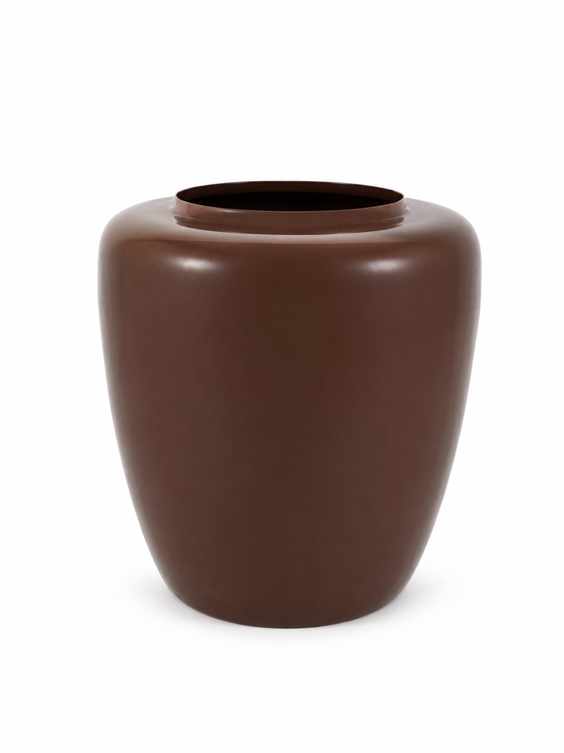 by Mooss - Vaas Ø34 x 36 cm - Brown - Hoogglans - Modern - Luxe - Design - Glanzend - Stijlvol - Elegant - Chique - Trendy - Decoratief - Woondecoratie